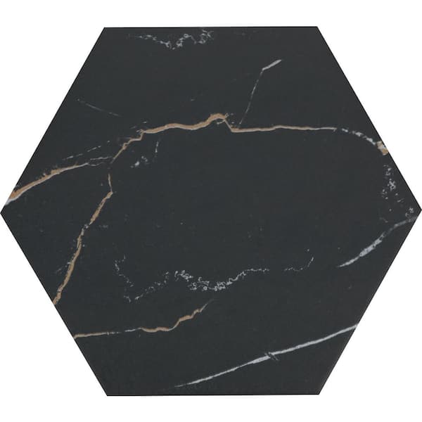 Daltile Perpetuo Infinite Black 8 in. x 9 in. Glazed Porcelain Floor and Wall Tile Sample