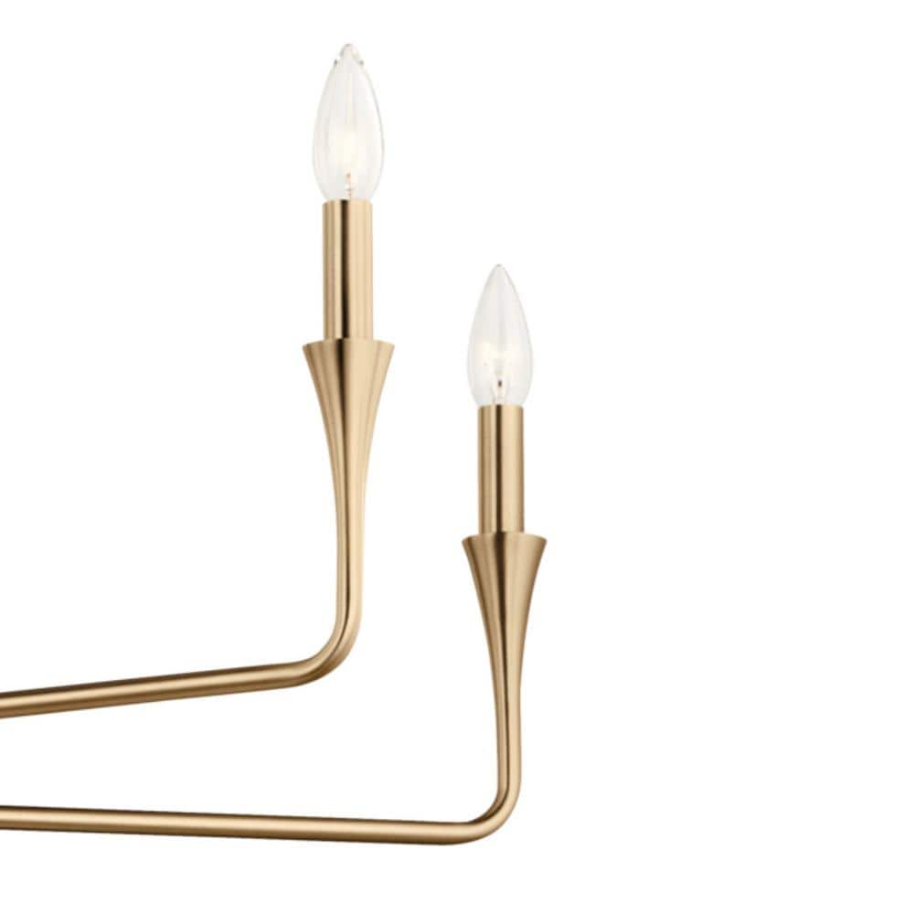 Champagne Bronze 8-Light Taper Candle Style Chandelier