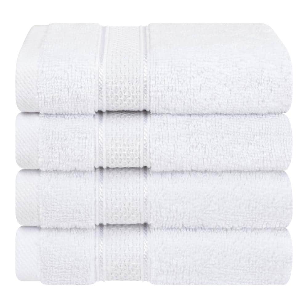 White Turkish Cotton Luxury Washcloth Set