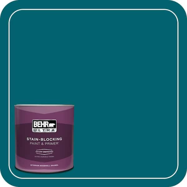 BEHR ULTRA 1 qt. #S-H-520 Peacock Tail Extra Durable Eggshell Enamel Interior Paint & Primer