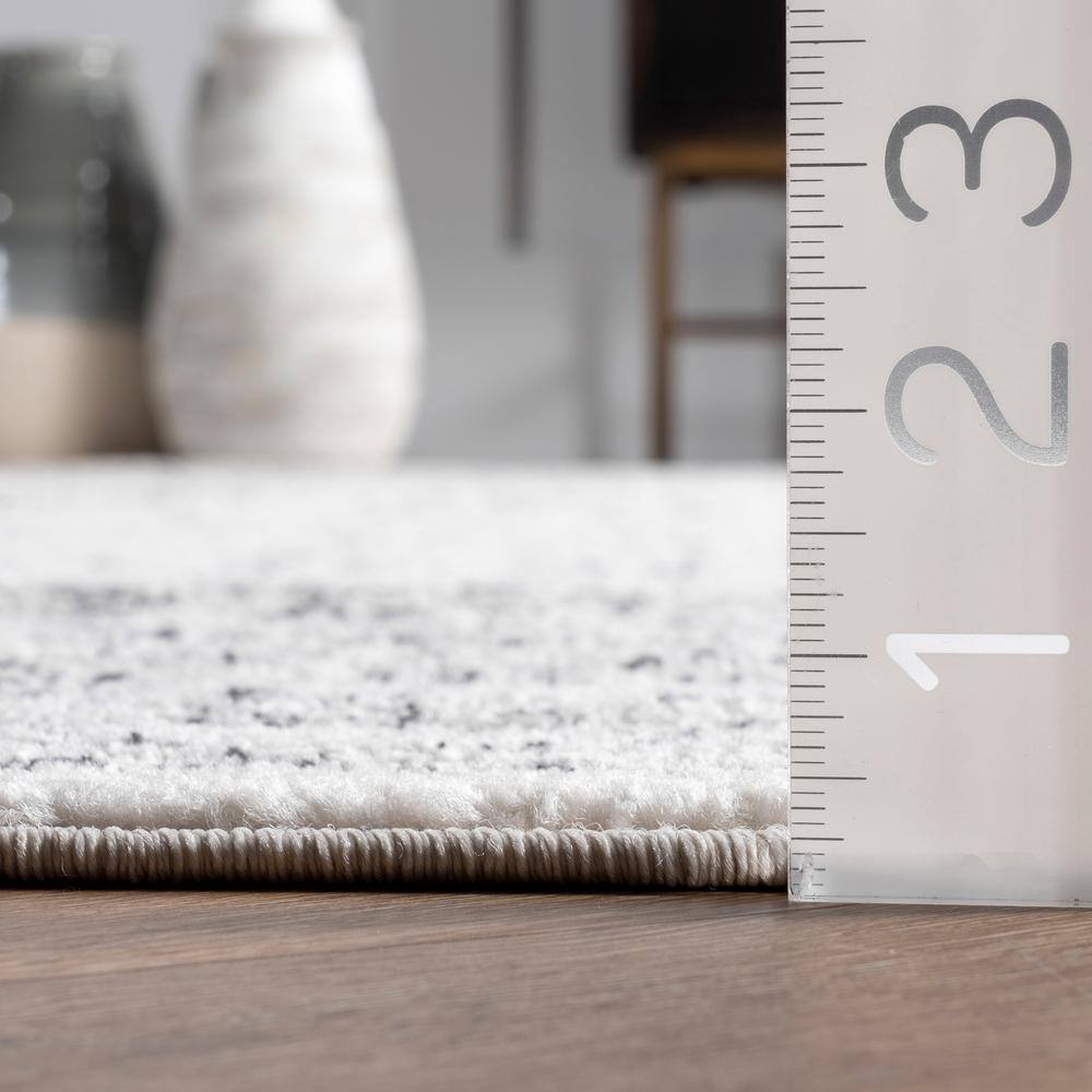 Elysian Gray Square Easy-Care Synthetic Area Rug