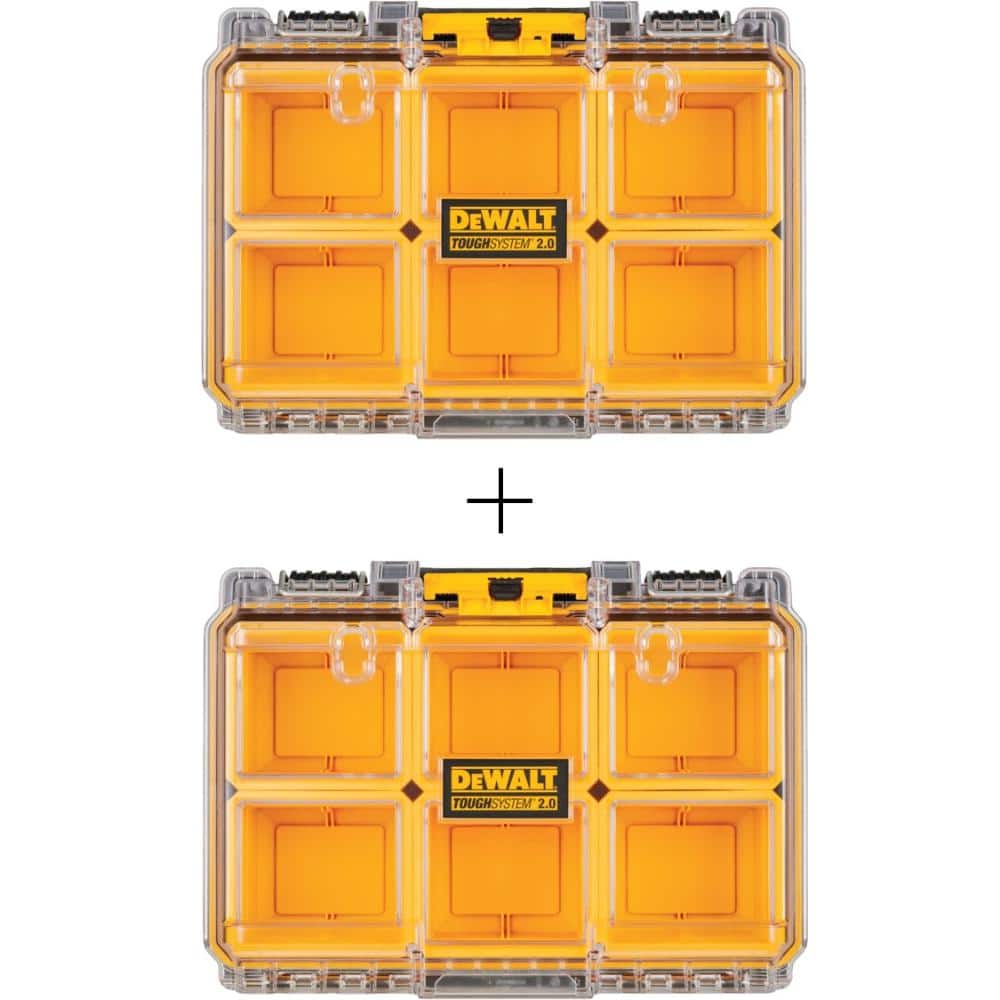 DEWALT TOUGHSYSTEM 2.0 6-Compartment Small Parts Organizer (2 Pack)  DWST08020X2 The Home Depot