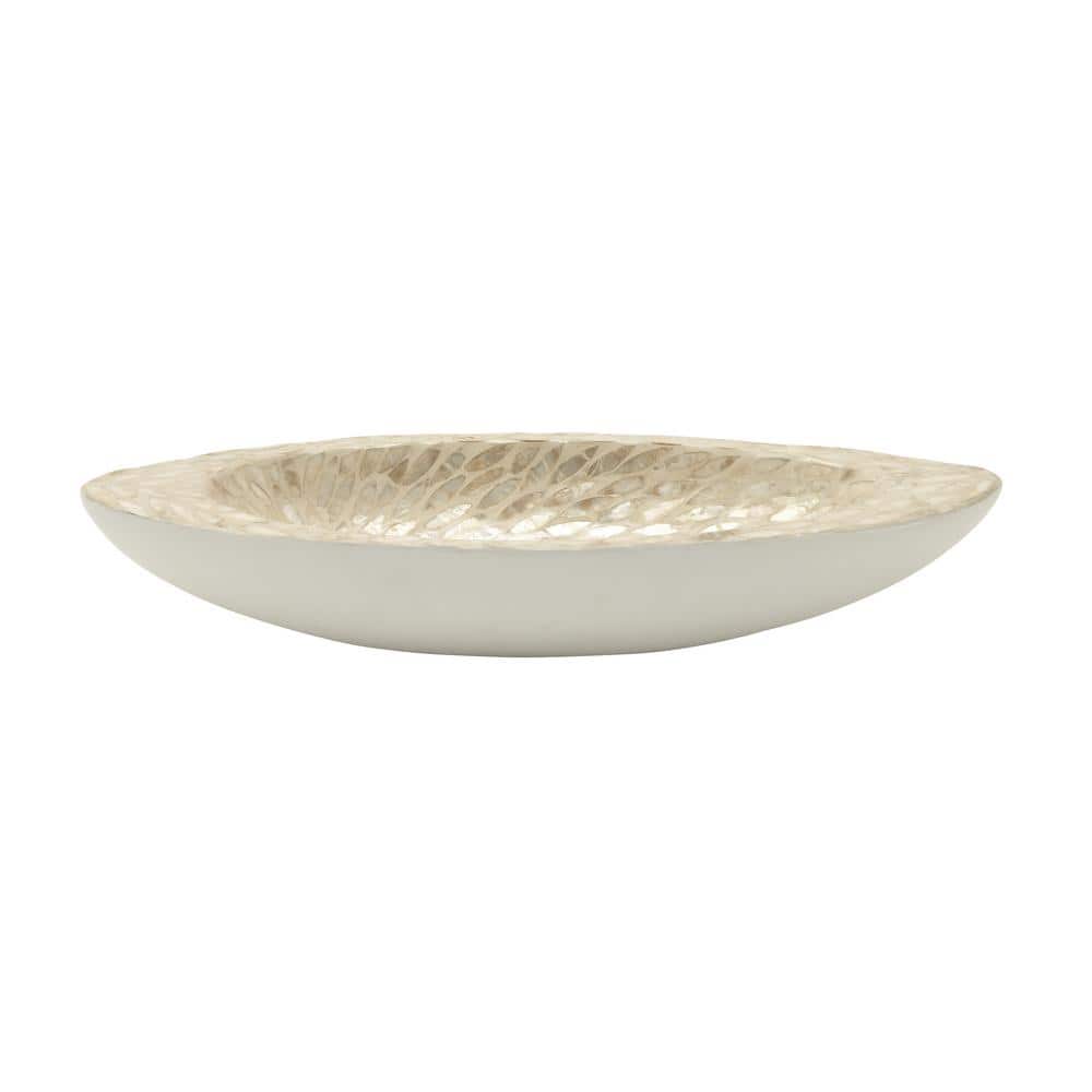 DecMode 21  x 8  White Mother of Pearl Tray  1-Piece