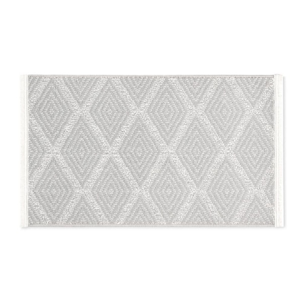 TOWN & COUNTRY LIVING Everyday Rein Solid Diamond Grey 2 ft. x 3 ft. Machine Washable Area Rug