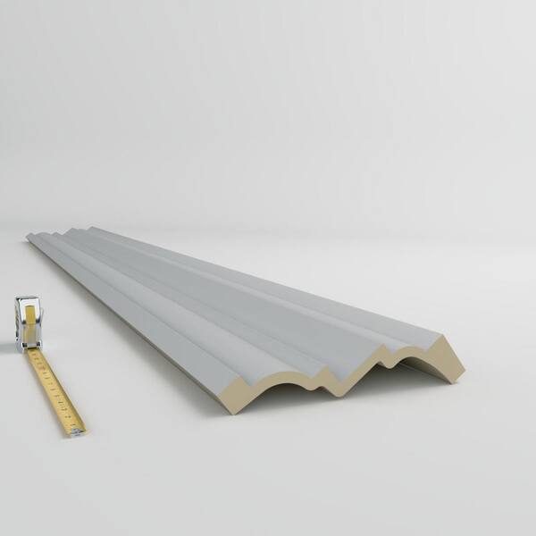 Ekena Millwork Henry 7.875 in. D x 12.625 in. W x 96 in. L Polyurethane Crown Moulding