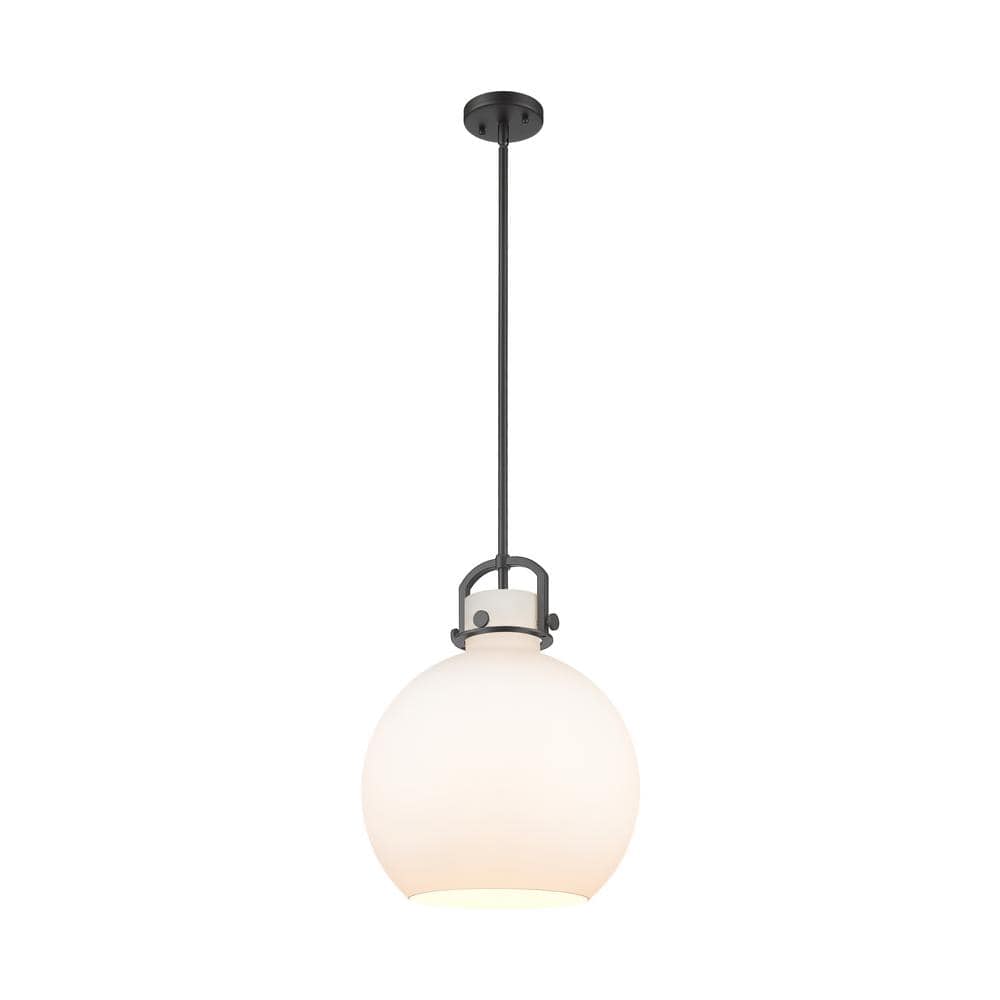 Newton Sphere 100-Watt 1 Light Matte Black Shaded Pendant Light with Frosted glass Frosted Glass Shade price history on PriceWatchPro