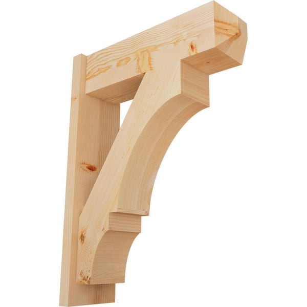 Ekena Millwork 8 in. x 32 in. x 24 in. Balboa Craftsman Smooth Douglas Fir Outlooker