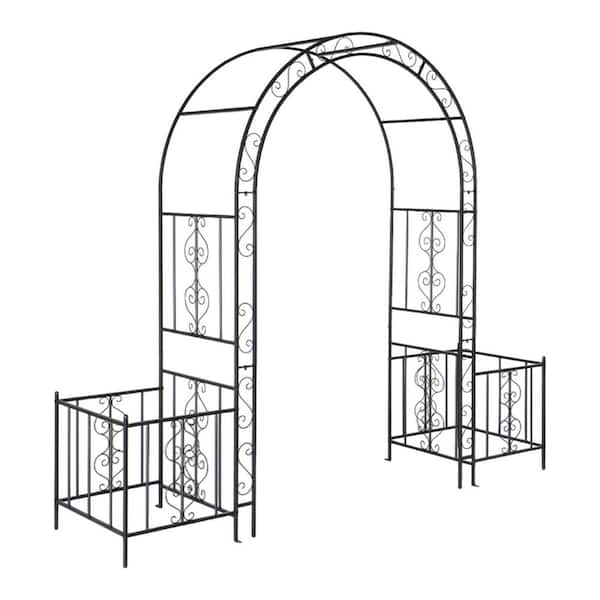 79 in. x 92 in. Garden Arbor Arch, Wedding Arch Archway for Ceremony Party, Trellis for Plant Climbing