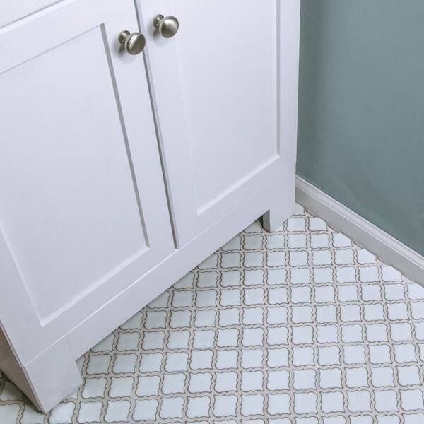 Merola Tile Hudson Tangier Silk White 6 in. x 6 in. Porcelain Merola Tile Hudson Tangier Silk White 6 in. x 6 in. Porcelain