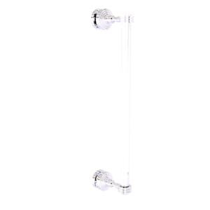 Pacific Grove Collection 18 Inch Single Side Shower Door Pull with Dotted Accents in Polished Chrome