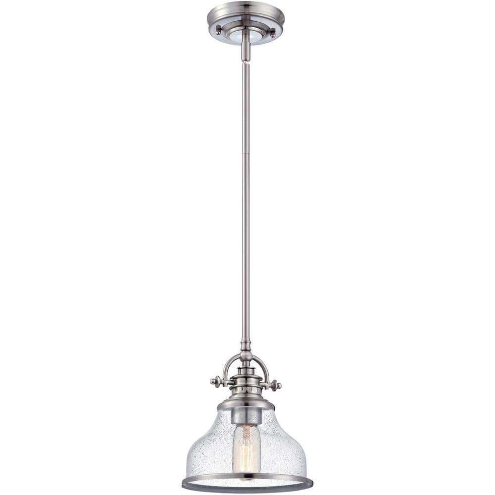 Quoizel Grant 1-Light Brushed Nickel Mini Pendant GRTS1508BN - The
