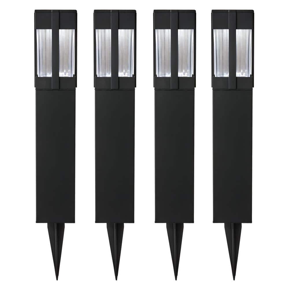 Westinghouse 4-Pack Standard (1.2-Lumen) 1-Watt Black Low Voltage Solar LED Path Light Westinghouse 4-Pack Standard (1.2-Lumen) 1-Watt Black Low Voltage Solar LED Path Light