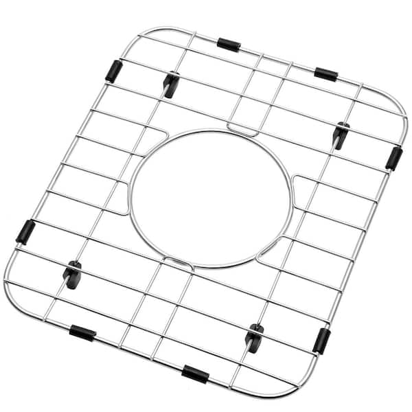 SERENE VALLEY 12.09 in. x 10.12 in. Center Drain Stainless Steel Sink Protecto