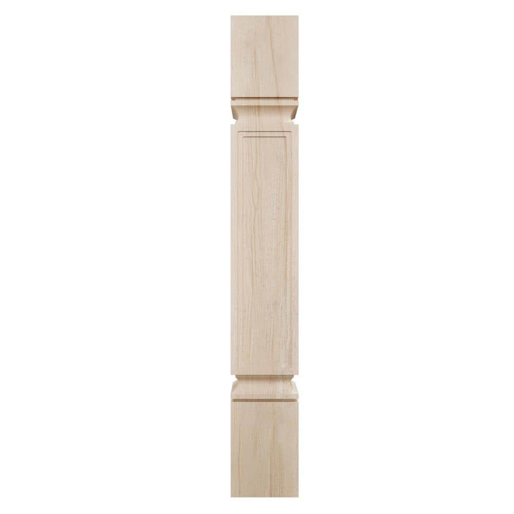 Kent 35.5" Unfinished Rubberwood Raised Panel Cabinet Column