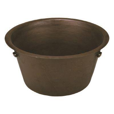 Belle Foret Self-Rimming/Undermount Weathered Copper 17x8.5 in. 0-Hole Single Bowl Round Kitchen Sink