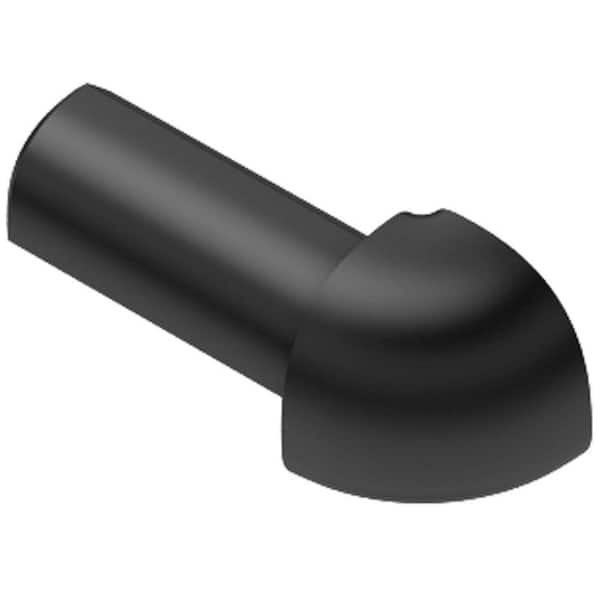 Schluter Rondec Graphite Anodized Aluminum 1/4 in. x 1 in. Metal 90° Outside Corner