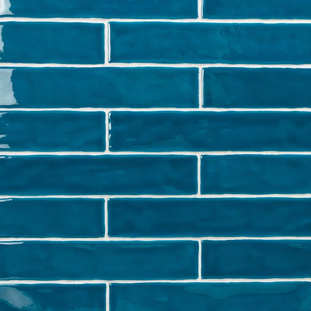 Brookline Teal 2x10 Polished Ceramic Subway Wall Tile