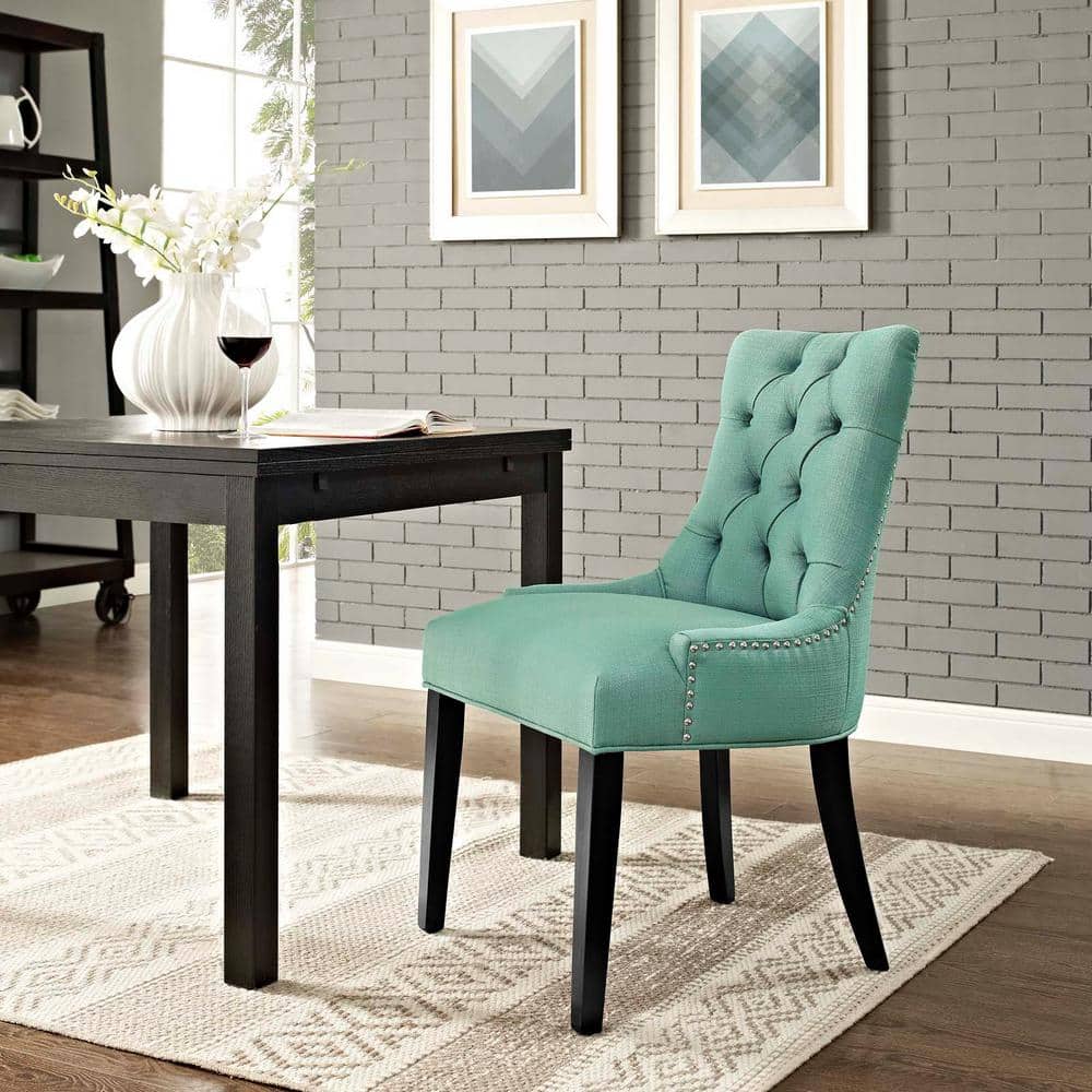 Laguna Green Tufted Upholstered Wood Dining Side Chair