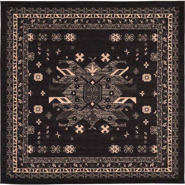 Taftan Oasis Black 8' 0 x 8' 0 Square Rug