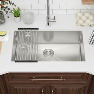 26 in. x18 in. x10 in. Undermount Single Bowl 16-Gauge Stainless Steel Kitchen Sink with 10 Inch Deep Bowl