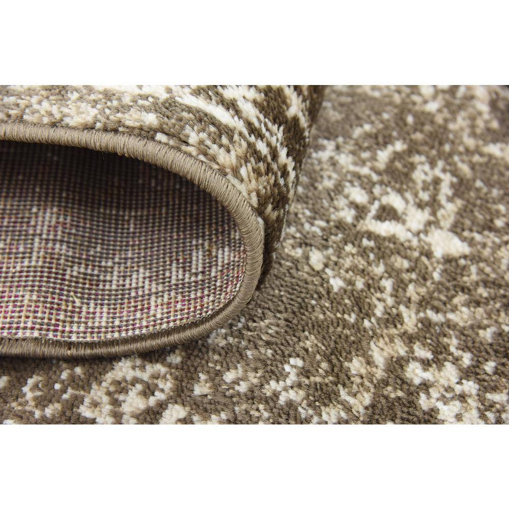 Sofia Brown and Ivory Low Pile Runner Rug