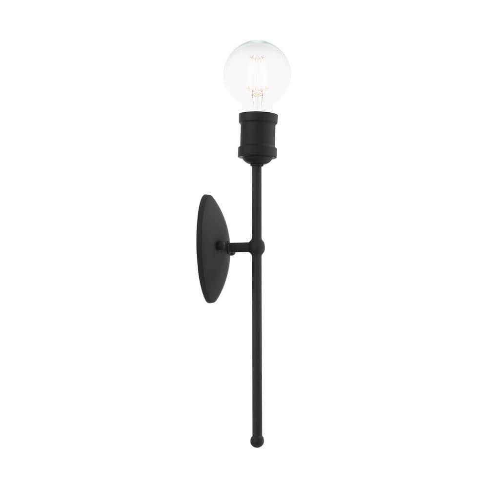 Lansdale Contemporary Black Steel Dimmable Wall Sconce