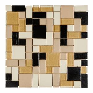 Coastal Keystones Sunset Cove Random Joint 12 in. x 12 in. x 6 mm Glass Mosaic Floor and Wall Tile (1 sq. ft./Each)