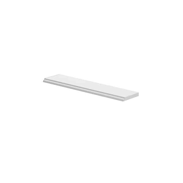 Kunal Kitchens Pembroke Recessed 96 in. W x 5.5 in. H x 0.75 in. D Furniture Base Molding Assembled Wall in Painted White