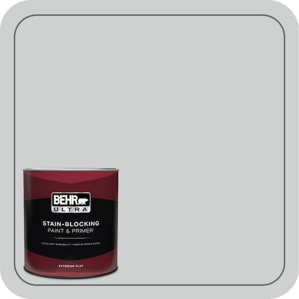 BEHR ULTRA 1 qt. #PPH-43 Gray Pearl Flat Exterior Paint & Primer