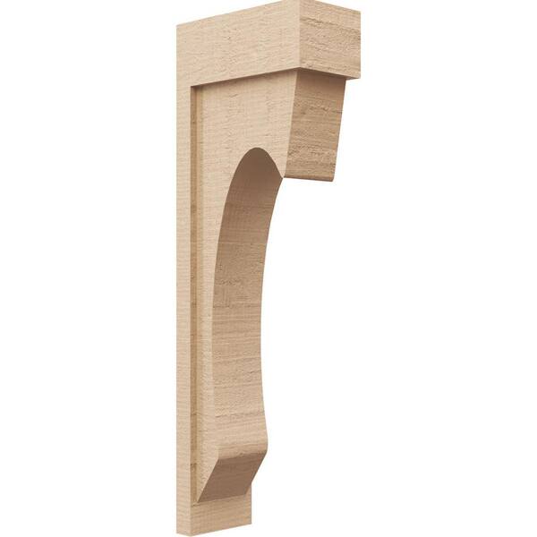 Ekena Millwork 5 in. x 30 in. x 10 in. Thin Emerson Rough Cedar Woodgrain TimberThane Corbel, Primed Tan