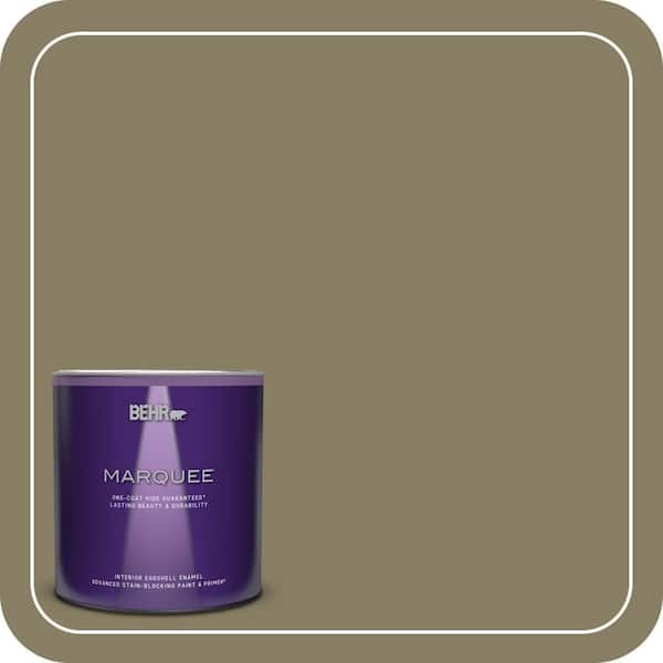 BEHR MARQUEE 1 qt. #N340-6 Sorrel Leaf One-Coat Hide Eggshell Enamel Interior Paint & Primer