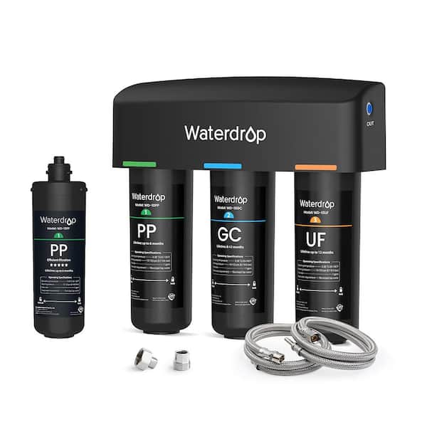 WD-TSA-UF 0.01 μm Ultra Filtration Under Sink Water Filter System, 9 Stage Filtration, Extra WD-10PP Replacement Filter