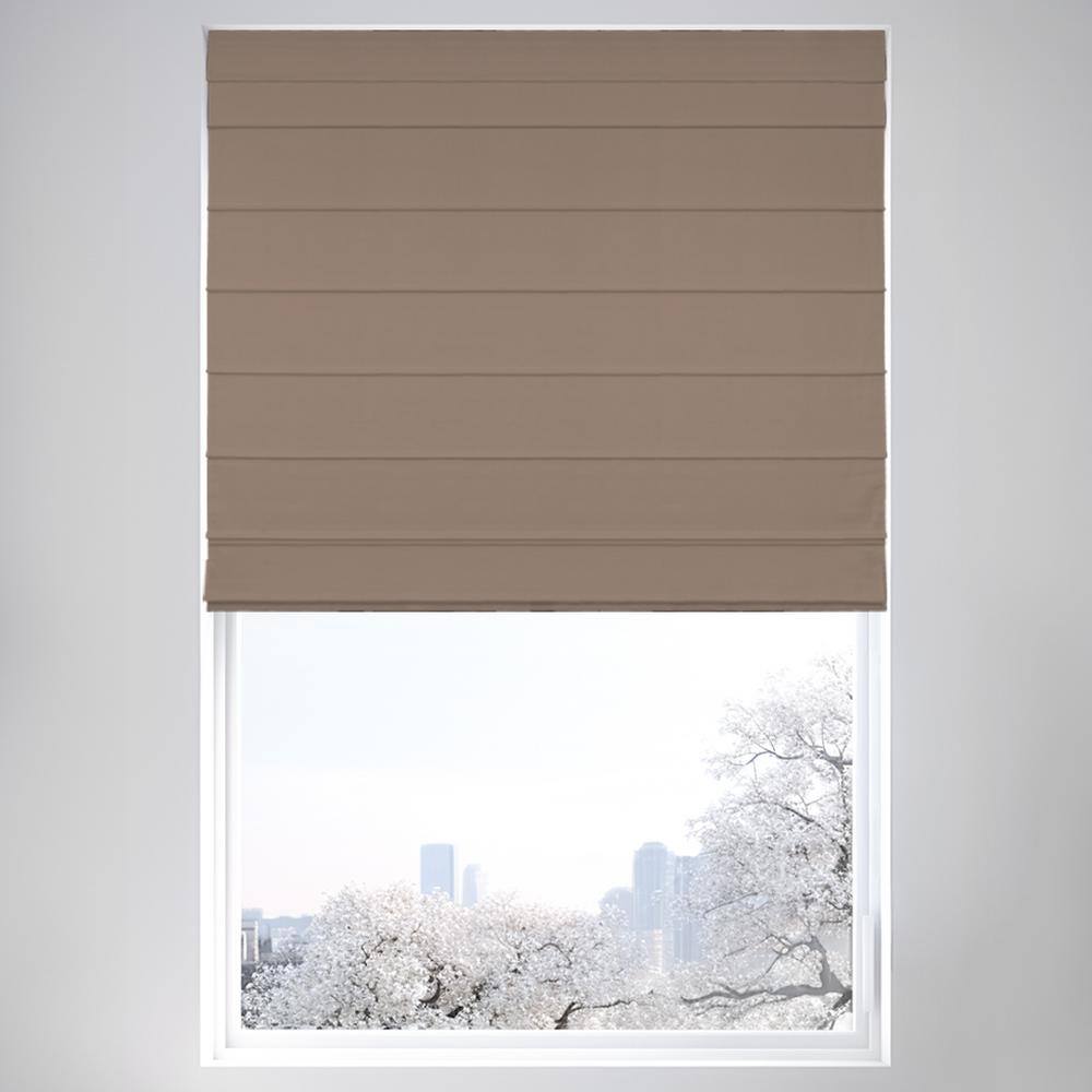 27 in. W x 64 in. L Cream Cordless Room Darkening Privacy Cotton Roman Shade price history on PriceWatchPro