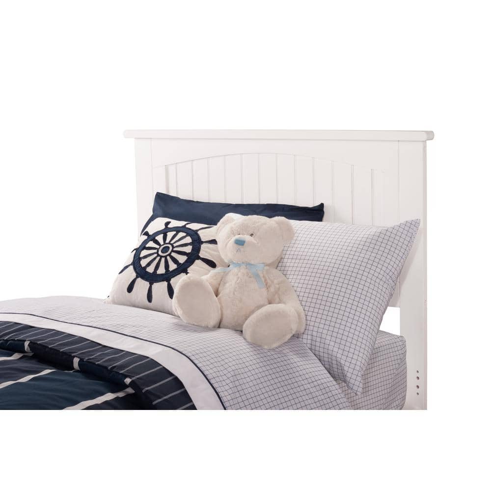 Nantucket Twin Light Wood Frame Bed with Drawer and Slats