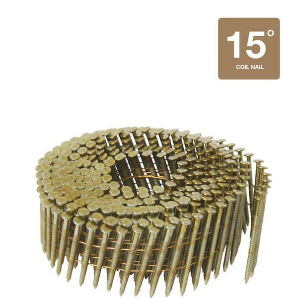 Hitachi 1-1/2 in. x 0.083 in. Brite Basic Full Round-Head Ring Shank Mini Wire Coil Nails (16,000-Pack)