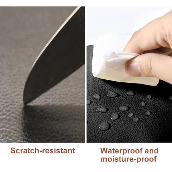 20 in. x 54 in. Off-White Self-Adhesive Leather Repair Drywall Patch for Car Seats, Couch Furniture