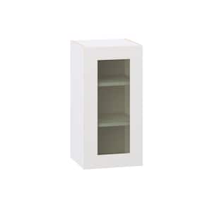 Roseland 15 in. W x 14 in. D x 30 in. H Assembled Shaker Glass Door Specialty Wall Kitchen Cabinet in Warm White