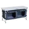 Outsunny 48 in. Aluminum Folding Camping Table with Carrying Handle And Storage Organizer 01-0904