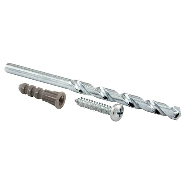 Prime-Line 1/4 in. Drill Bit, Plastic Masonry Drill Bit with Anchors and Screws