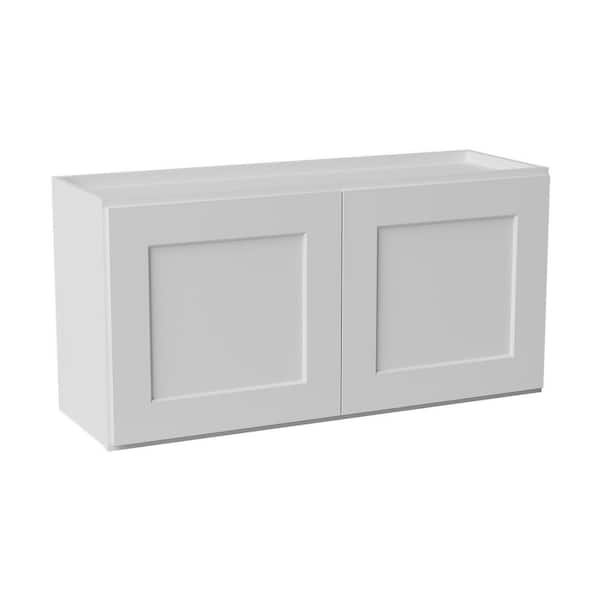 36 in. W x 12 in. D x 18 in. H Ready to Assemble Solid Wood Shaker Wall Kitchen Cabinet in White