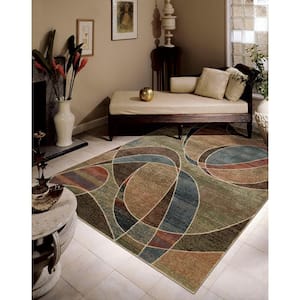 Expressions Multicolor 2 ft. x 6 ft. Geometric Contemporary Runner Rug