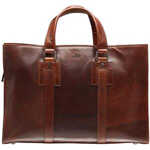 Buffalo Collection Brown Leather Tote for 14 in. Laptop