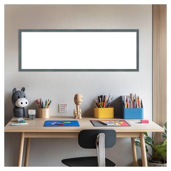 Amanti Art Dixie Blue Grey Rustic Narrow 37 in. x 13 in. Wood