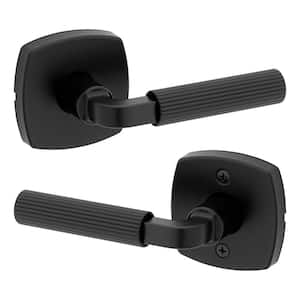 Kwikset Halifax Square Matte Black Hall/Closet LED Door Handle