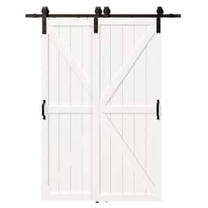 TENONER 76 in. x 84 in. (Double 42 in. W Doors) Painted MDF Double