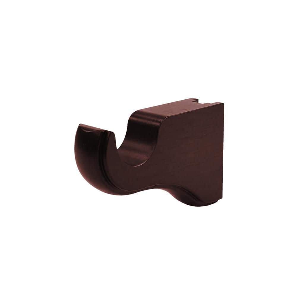 Mix and Match Wood Single Curtain Rod Bracket in Dark Brown for 1-3/8 in. Dia Wood Rod Pole (1-PK) (Projection 4.37 in.) price history on PriceWatchPro