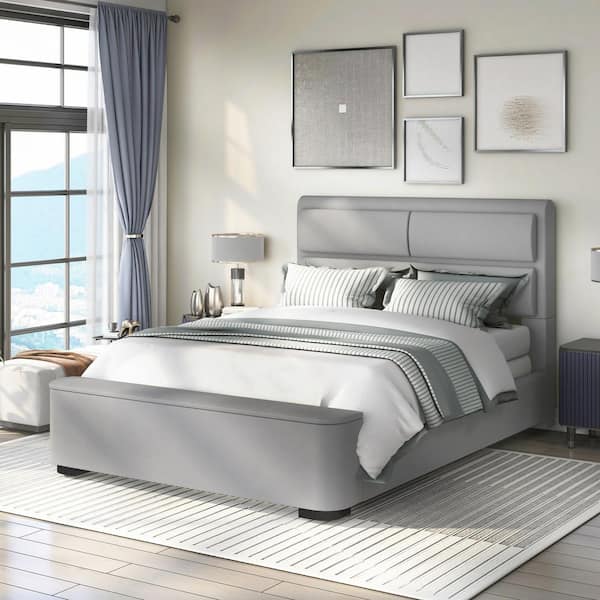 Claredon Gray Full Panel Bed with Storage