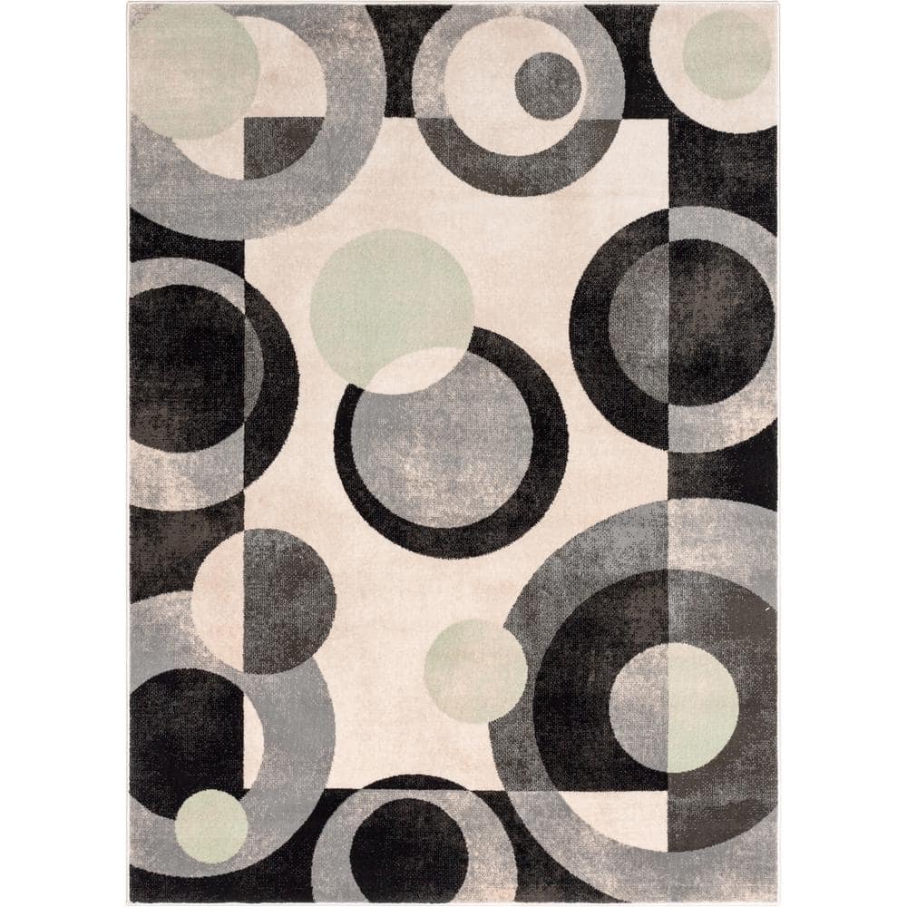 Barclay Avi Modern Geometric Grey Green 7 ft. 10 in. x 9 ft. 10 in. Area Rug price history on PriceWatchPro