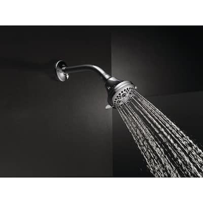 5-Spray 3.3 in. Single Wall Mount Fixed Shower Head in Chrome