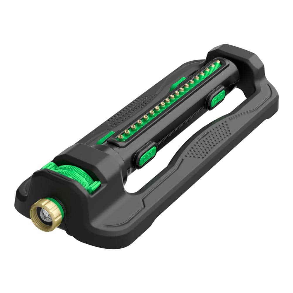 Turbo Oscillating Sprinkler with 19 Nozzles, Weighted Base, Adjustable Spray Width, 360° Swivel Inlet price history on PriceWatchPro